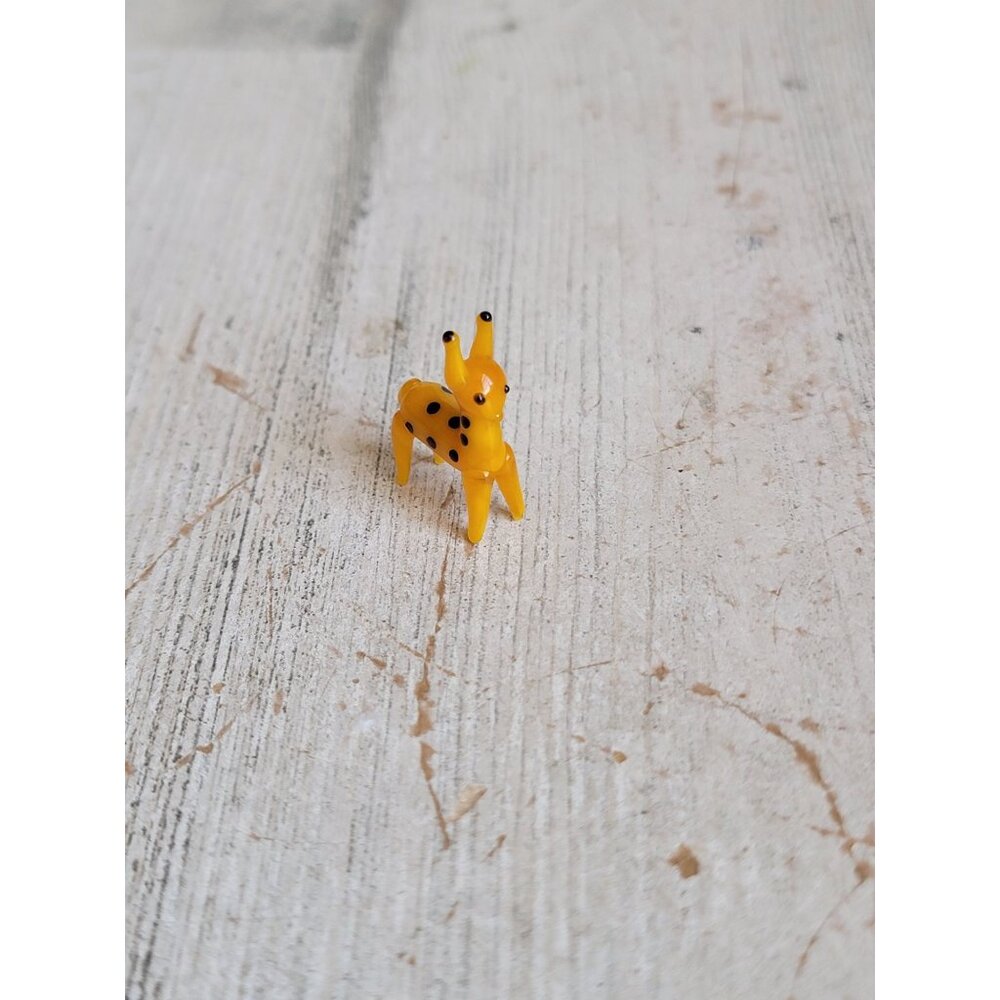 Vintage mini giraffe‎ blown glass figure unique zoo collectible decor